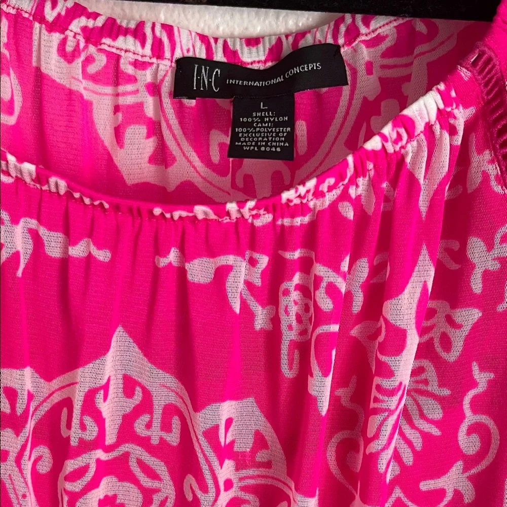 INC International Concepts Pink and White Blouse - Picture 2 of 4